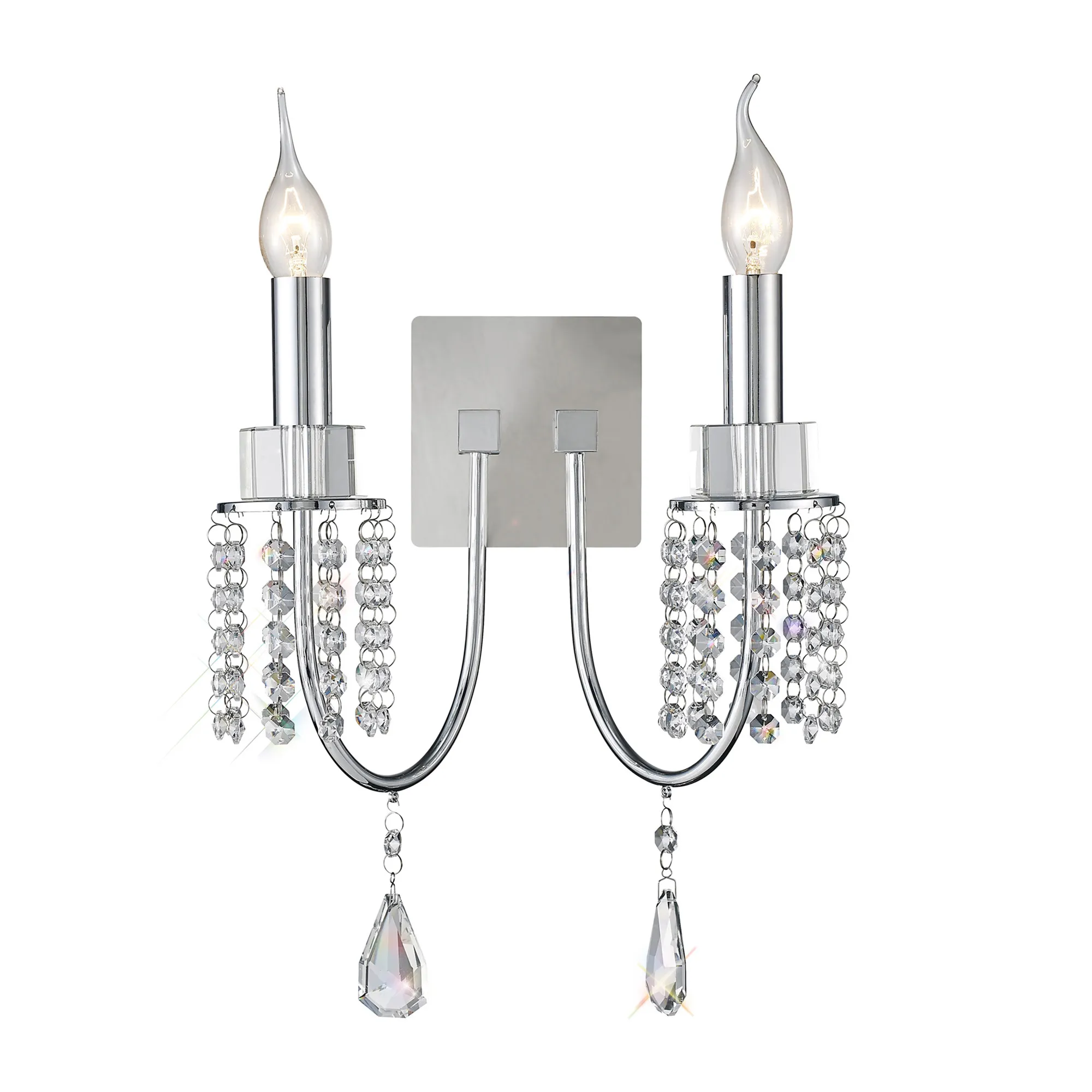 Emily Crystal Wall Lights Diyas Armed Wall Lights